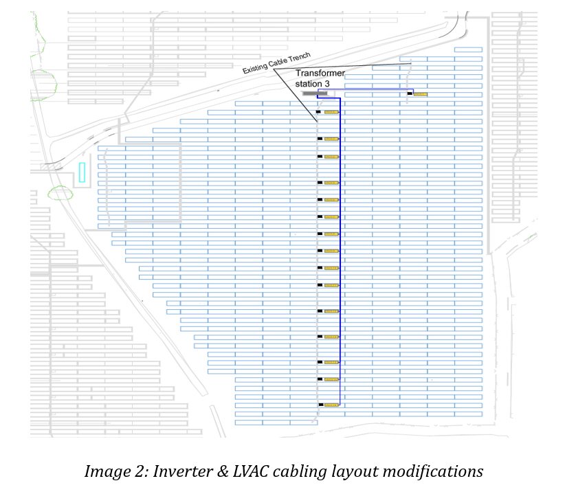 Inverter and LVAC cabling layout modifications